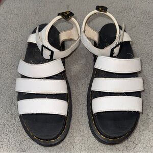 Dr. Martens Blaire Hyro White Leather Strap Sandal Women's Size 9